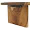Brown Wood Contemporary Coffee Table, 16" x 40" x 24"